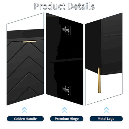 Clihome Modern 4-Door Buffets Sideboards