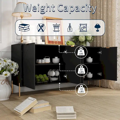 Clihome Modern 4-Door Buffets Sideboards