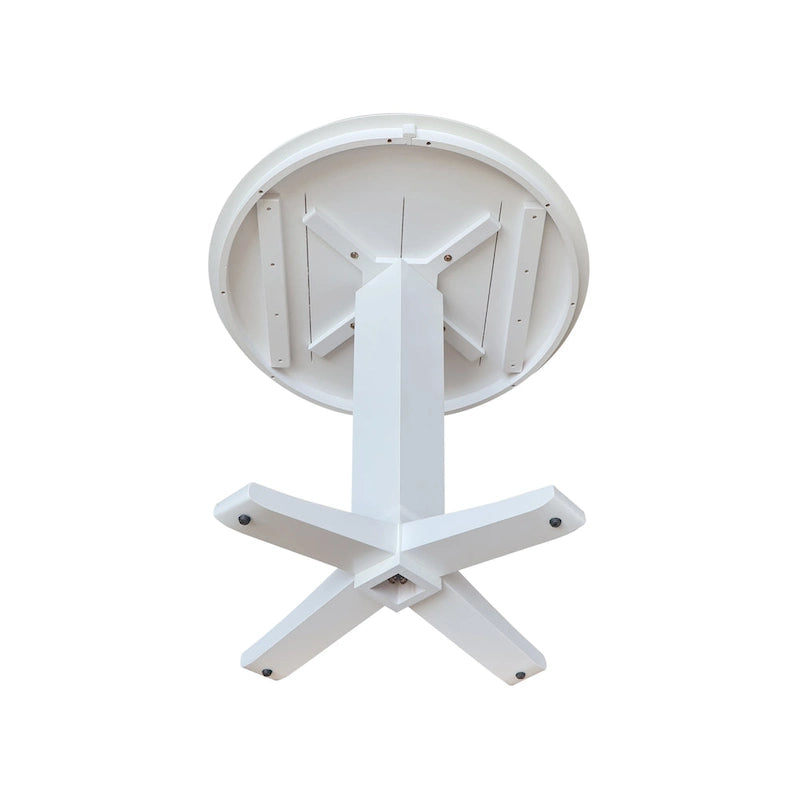 36 in Solid Wood Round Top Counter Height Pedestal Dining Table