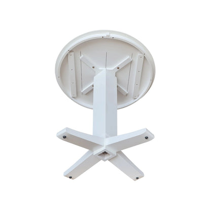 36 in Solid Wood Round Top Counter Height Pedestal Dining Table