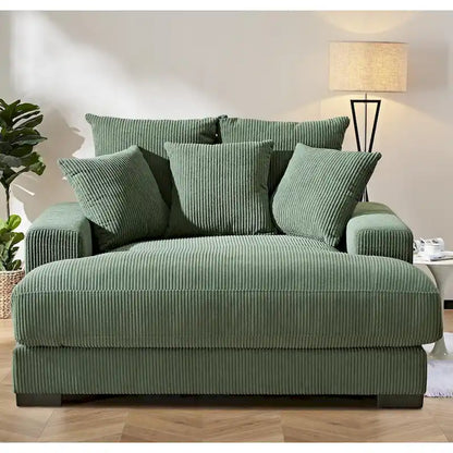 Corduroy Upholstered Chaise Lounge Living Room Chair