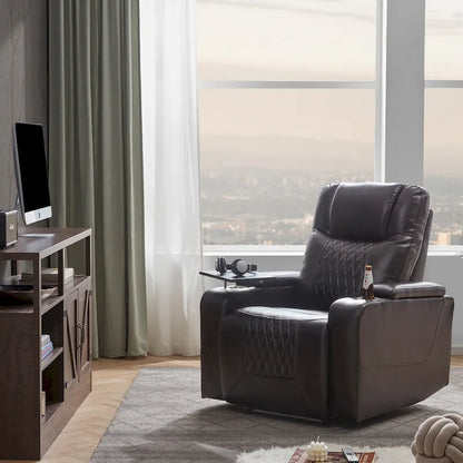 Nestfair Power Motion Recliner with 2 Cup Holders and 360 Swivel Tray Table