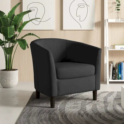 Modern Barrel Accent Chairs Cozy Armchair Club Chair