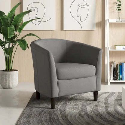 Modern Barrel Accent Chairs Cozy Armchair Club Chair