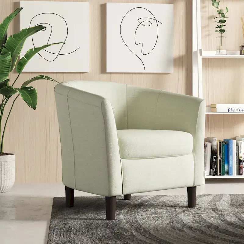Modern Barrel Accent Chairs Cozy Armchair Club Chair