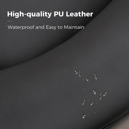 Haley Modern Swivel Barrel Faux Leather Chair with Solid Wood Base by HULALA HOME