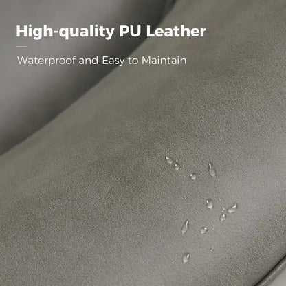 Haley Modern Swivel Barrel Faux Leather Chair with Solid Wood Base by HULALA HOME