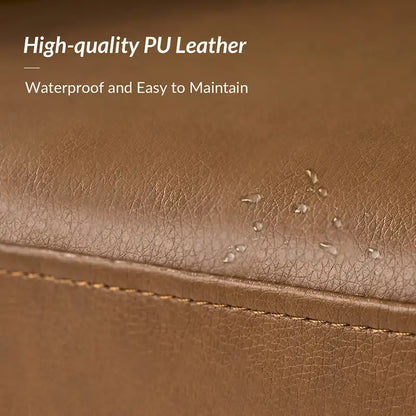 Haley Modern Swivel Barrel Faux Leather Chair with Solid Wood Base by HULALA HOME