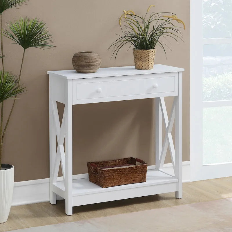 Convenience Concepts Oxford 1 Drawer Entryway Hall Table with Shelf