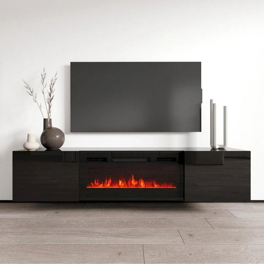 Cali EF Wall Mounted Electric Fireplace Modern 72 TV Stand