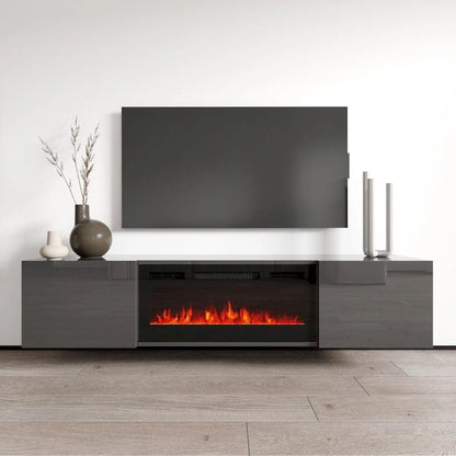Cali EF Wall Mounted Electric Fireplace Modern 72 TV Stand