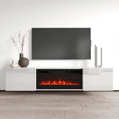 Cali EF Wall Mounted Electric Fireplace Modern 72 TV Stand