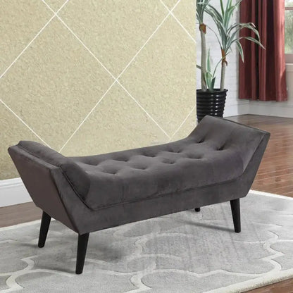 Andeworld end of bed bench Entryway Bench Modern Fabric Footstool for Hallway with Wooden Legs