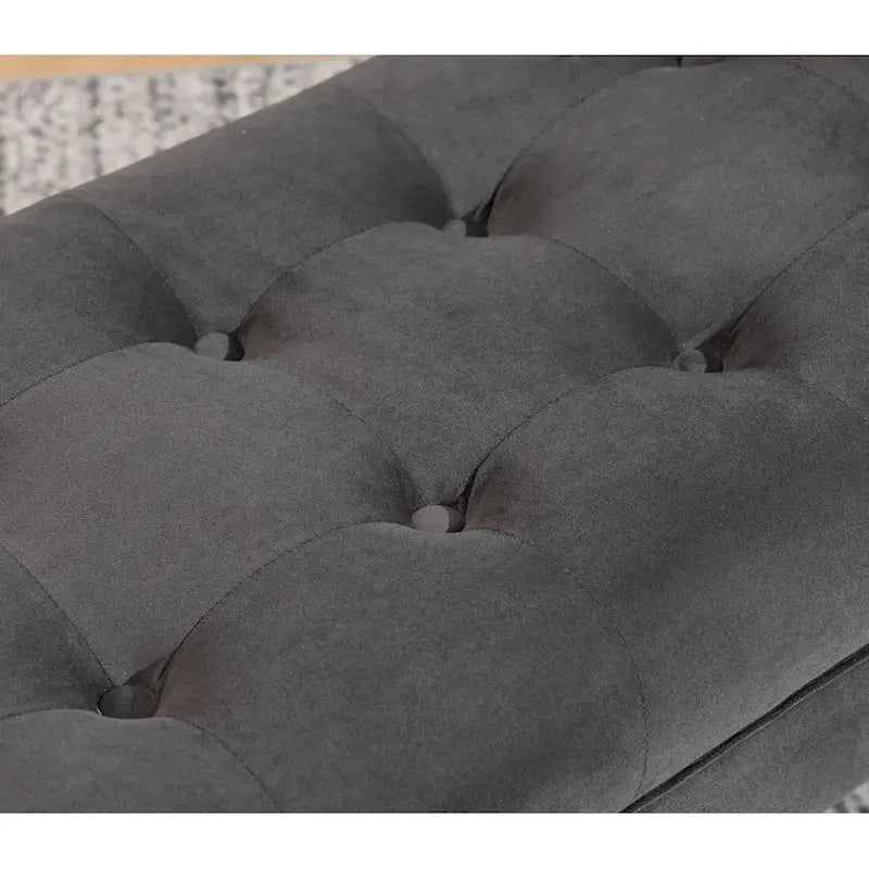 Andeworld end of bed bench Entryway Bench Modern Fabric Footstool for Hallway with Wooden Legs