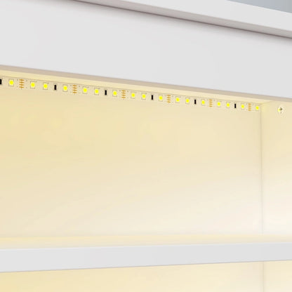 Queen Size Bookcase Headboard With A Hole For Passing Cords & Lights