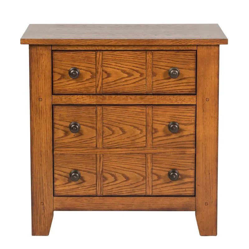 Grandpa's Cabin Rustic Bedroom Night Stand - Sandstone or Aged Oak