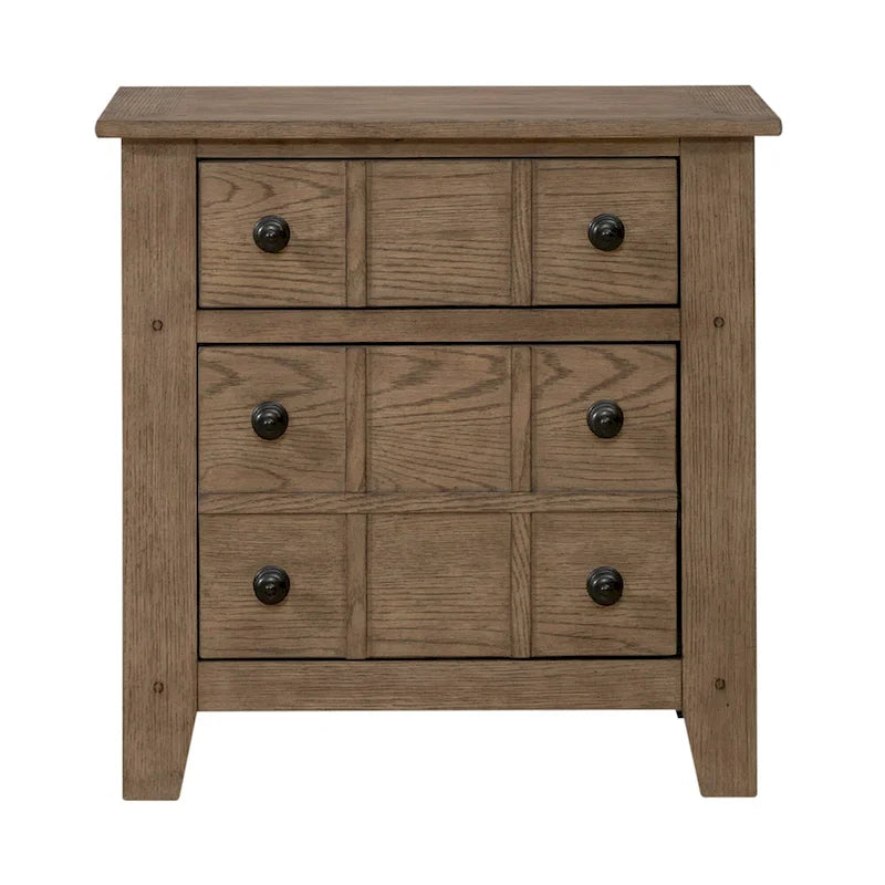 Grandpa's Cabin Rustic Bedroom Night Stand - Sandstone or Aged Oak