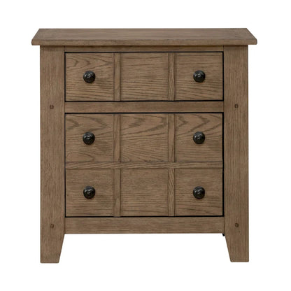 Grandpa's Cabin Rustic Bedroom Night Stand - Sandstone or Aged Oak