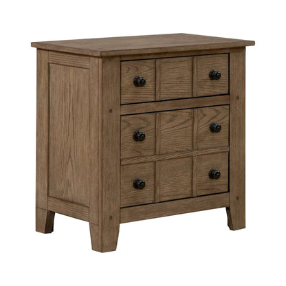 Grandpa's Cabin Rustic Bedroom Night Stand - Sandstone or Aged Oak