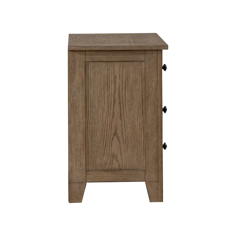 Grandpa's Cabin Rustic Bedroom Night Stand - Sandstone or Aged Oak
