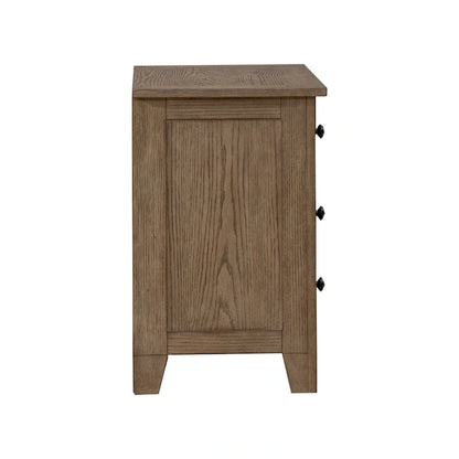 Grandpa's Cabin Rustic Bedroom Night Stand - Sandstone or Aged Oak