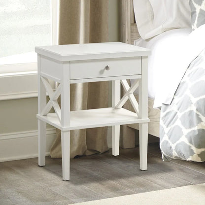 Copper Grove Castle Creek Wooden Nightstand with Lower Shelf