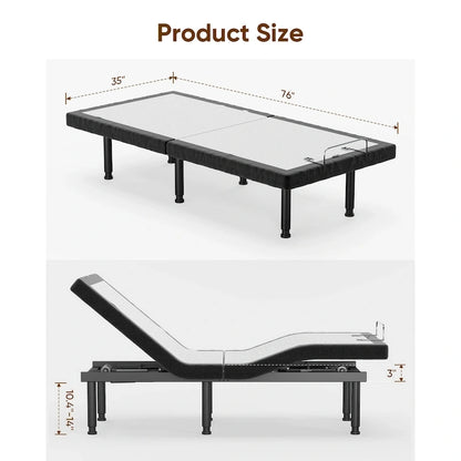 Massaging Zero Gravity Adjustable Bed with Wireless Remote