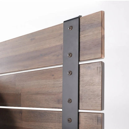 Priage by ZINUS Brown Metal and Wood Platform Bed Frame