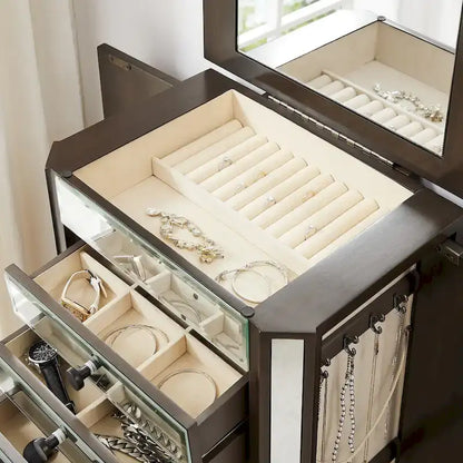 Miry Mirrored Jewelry Armoire