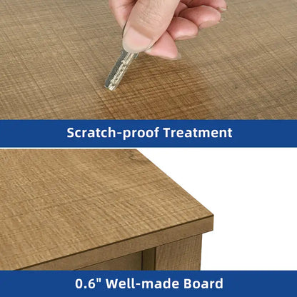 Moasis Farmhouse Highboy TV Stand for 65-Inch TV Barn Door Entertainment Center