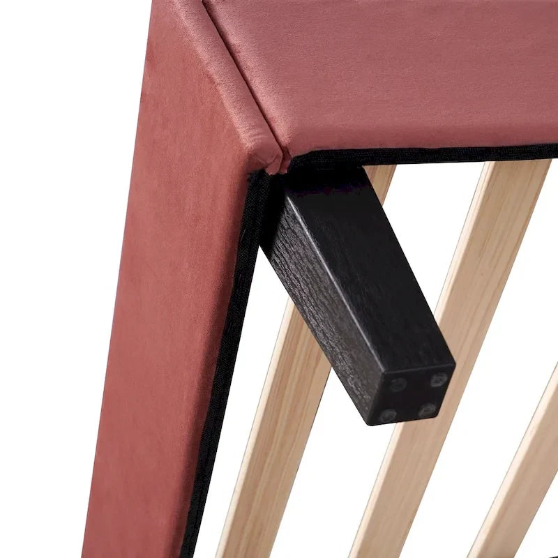 Full Size Upholstered Platform Bed with Flower Headboard