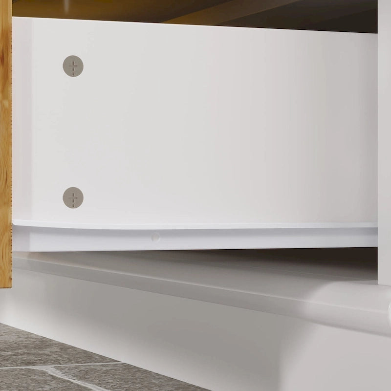 Classic Elegance Armoire Expandable Rustic Wardrobe with Glass Door