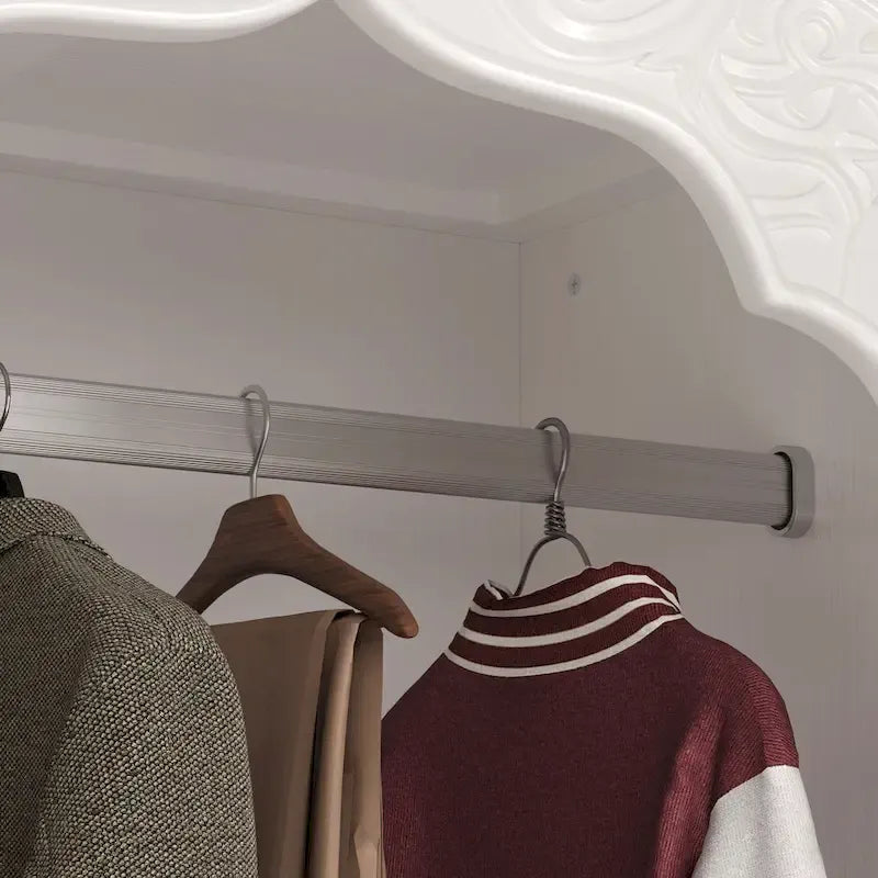 Classic Elegance Armoire Expandable Rustic Wardrobe with Glass Door