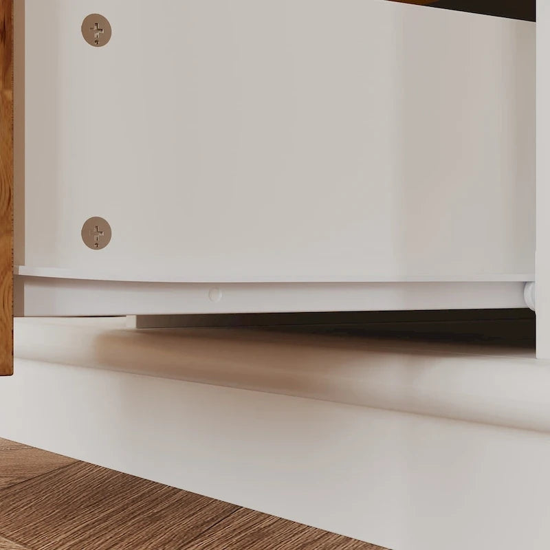 Classic Elegance Armoire Expandable Rustic Wardrobe with Glass Door