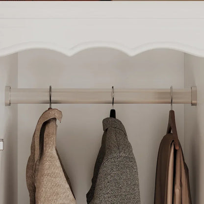 Classic Elegance Armoire Expandable Rustic Wardrobe with Glass Door