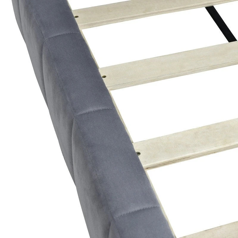 Full Size Upholstered Daybed/Sofa Bed with L-shaped Headboard