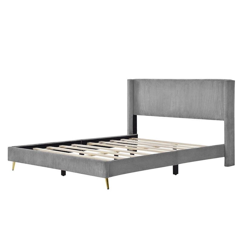 Queen Size Platform Bed with Metal Legs