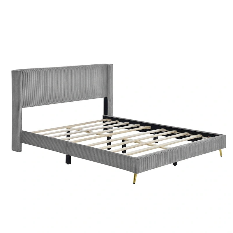 Queen Size Platform Bed with Metal Legs