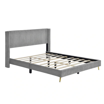 Queen Size Platform Bed with Metal Legs