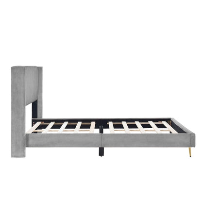 Queen Size Platform Bed with Metal Legs