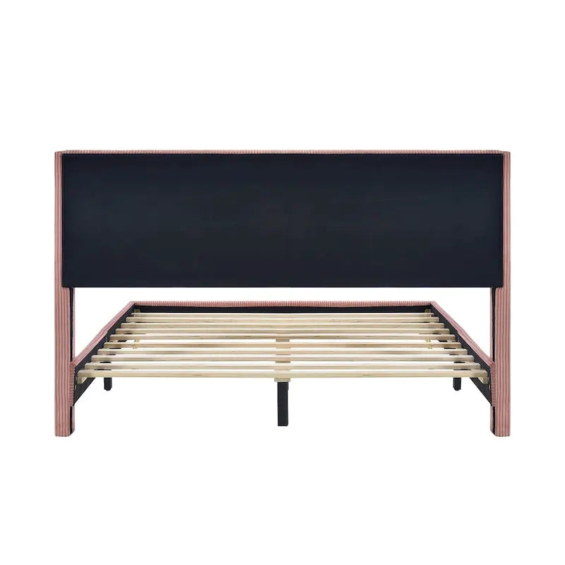 Queen Size Platform Bed with Metal Legs