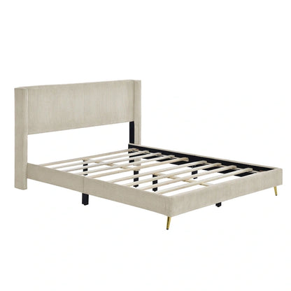 Queen Size Platform Bed with Metal Legs