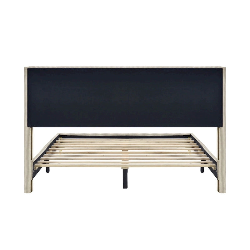 Queen Size Platform Bed with Metal Legs
