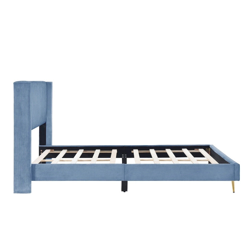 Queen Size Platform Bed with Metal Legs