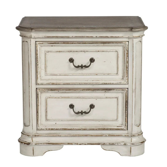 Magnolia Manor 2-Drawer Oak Night Stand for Bedroom - 2 Finish Options