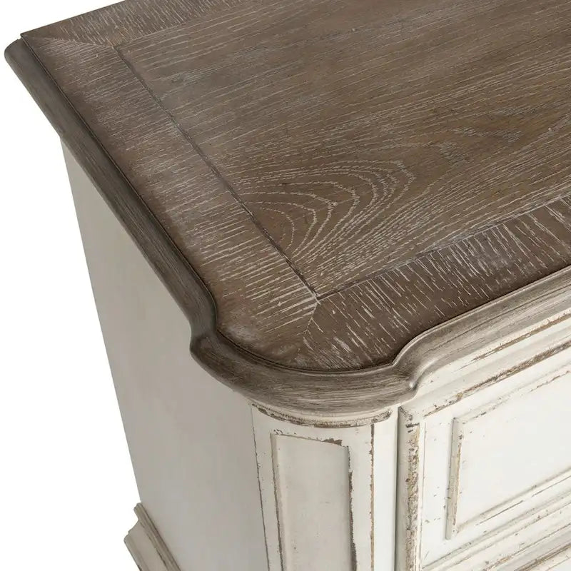 Magnolia Manor 2-Drawer Oak Night Stand for Bedroom - 2 Finish Options