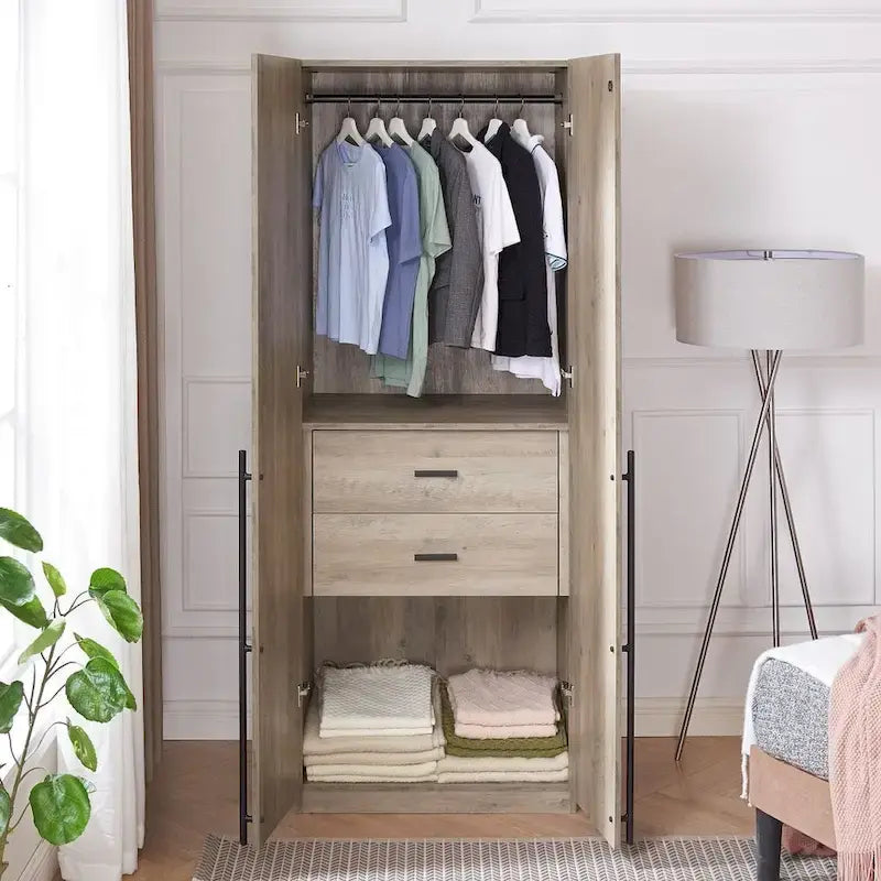 Manhattan Comfort Lee Modern 2.0 Freestanding Wardrobe Closet Armoire