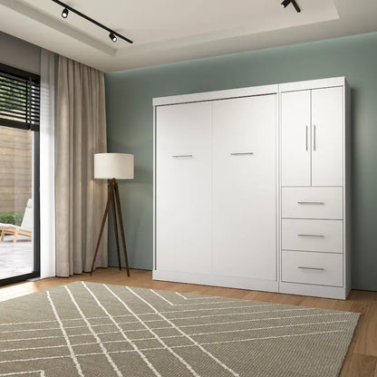 Nebula Full Murphy Bed with Wardrobe (84W) by Bestar
