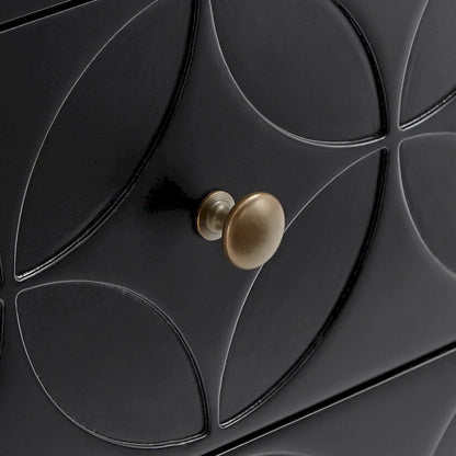 Luna Arched Diamond 2- Drawer Gold Metal End Table by iNSPIRE Q Bold