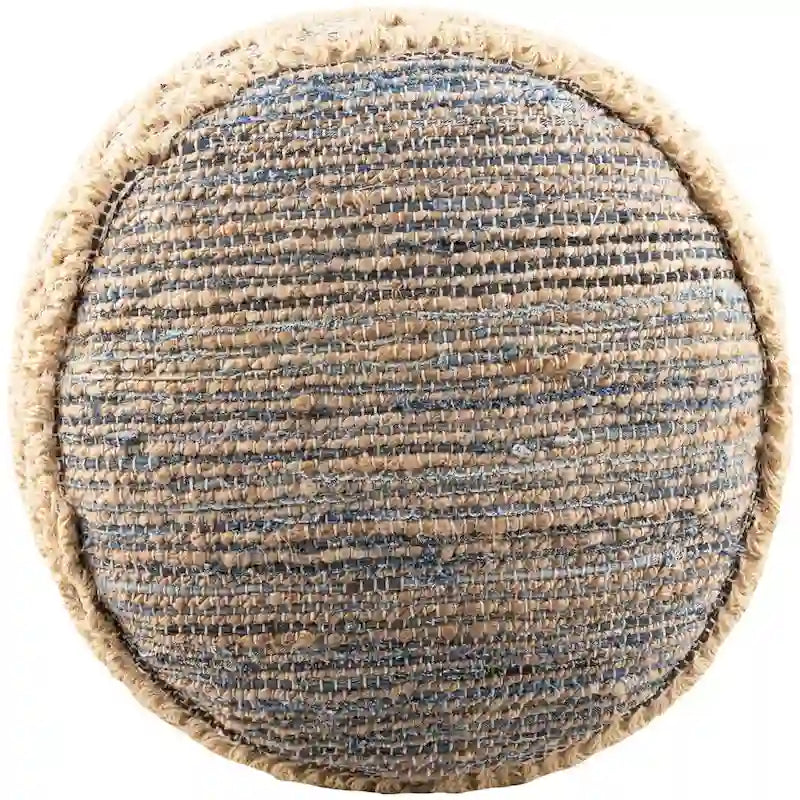 Jacotte Bohemian Jute 18-inch Cylinder Pouf